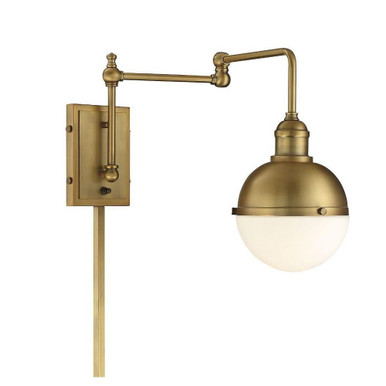 1 Light Adjustable Wall Sconce 6.5 Inch Tall by Meridian - M90052NB