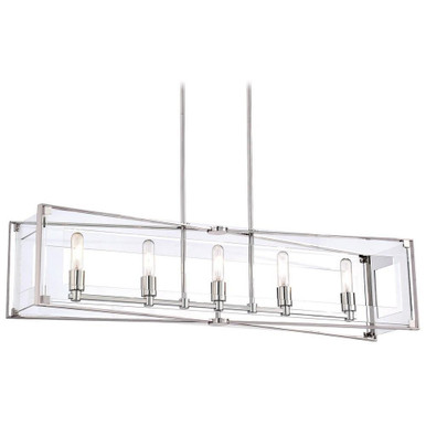 Crystal Clear 5 Light Mini Island Chandelier by George Kovacs - P1405-613