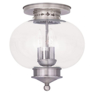 Harbor 1 Light 9.5 Inch Wide Coastal Flush Mount by Livex - 5036-35