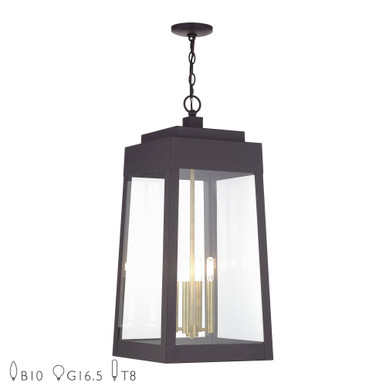 Oslo 4 Light Medium Outdoor Pendant by Livex - 20863-07