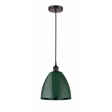 Plymouth Dome 1 Light Small Cord Hung Pendant 9 Inch Wide by Innovations - 616-1P-PLYM-9