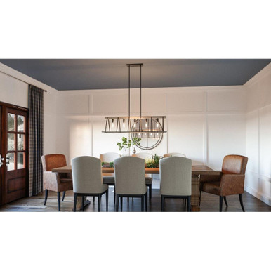 Ludlow Circle 5 Light Oversized Linear Chandelier by Bailey Street Home - 71-BEL-1001566