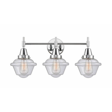 Oxford 3 Light Steel Vanity Light 25.5 Inch Wide by Innovations - 447-3W-G53