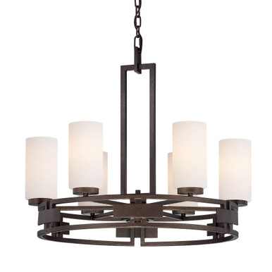 Del Ray 6 Light Large Chandelier by Designers Fountain - 83886-fbz