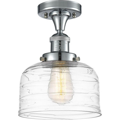 Bell 1 Light Semi Flush Mount 11.5 Inch Tall and 8 Inch Wide by Innovations - 517-1CH-G7