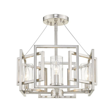 Marco 4 Light 16 Inch Wide Semi Flush Mount by Golden - 6068-SF