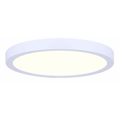15W 1 LED 7 Inch Wide Metal Flush Mount by Canarm Inc - LED-7LM-WT-C