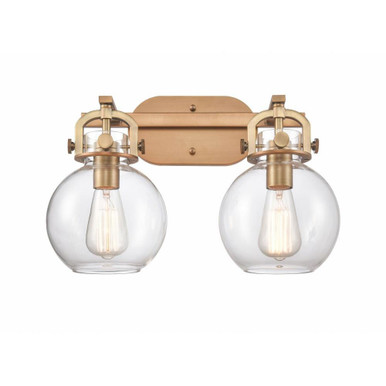 Newton Sphere 2 Light Farmhouse Vanity Light by Innovations - 410-2W-G410