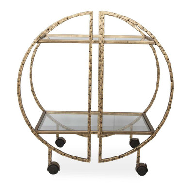 Zelina Bar Cart 32.7 Inch Tall and 30.3 Inch Wide by Uttermost - 25065