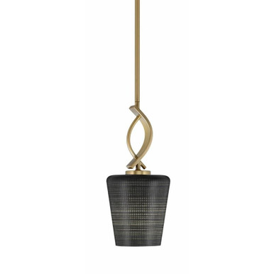 Cavella 1 Light Small Pendant 13.5 Inch Tall by Toltec - 3901-4039