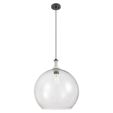 Astor 1 Light Cord Rope Pendant 14 Inch and 18.5 Inch Tall by Innovations - 415-1PR-G12-14