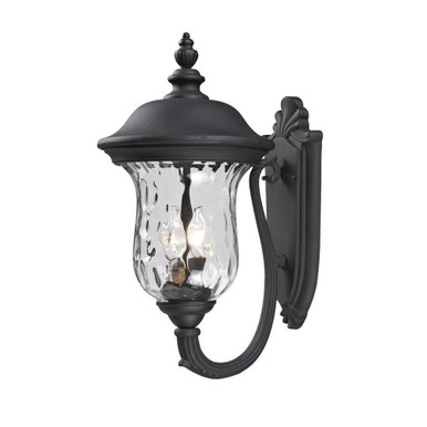 Armstrong Two Light Outdoor Wall Mount 10 x 19.5 Inch by Z Lite - 533M-BK