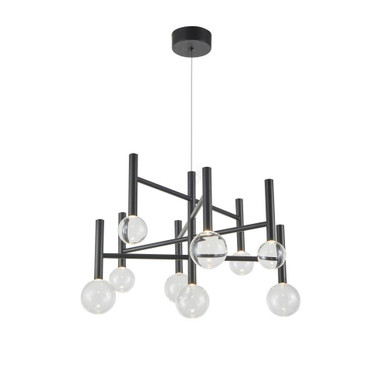 Terra 36W 9 LED Chandelier 17 Inch Tall and 25.5 Inch Wide by Artcraft - AC6859BK