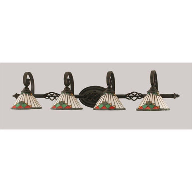 Elegante 4 Light Bath Bar 8.75 x Inches by Toltec  - 164--875-395