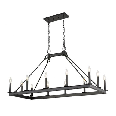 Woodrow Way 12 Light Large Linear Island Pendant by Bailey Street Home - 372-BEL-937833
