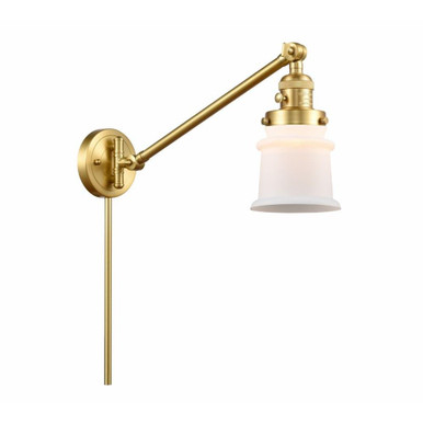 Canton 1 Light Swing Arm Wall Sconce  25 x 8 Inches by Innovations  - 237-SG-G181S