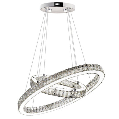 Florence 36 LED Light Small Chandelier by CWI - 5635P27ST-2O (Clear)