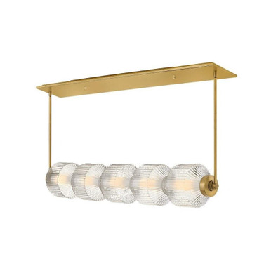 Reign 5 Light Oversized Linear Chandelier by Fredrick Ramond - FR41465LCB