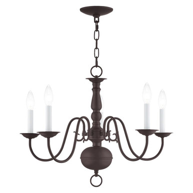 Williamsburgh 5 Light Medium Chandelier by Livex - 5005