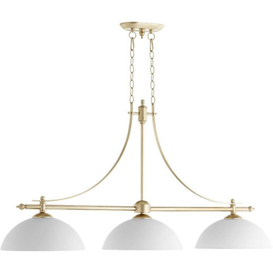 Aspen 3 Light Mini Island Chandelier by Quorum - 6577-3-60