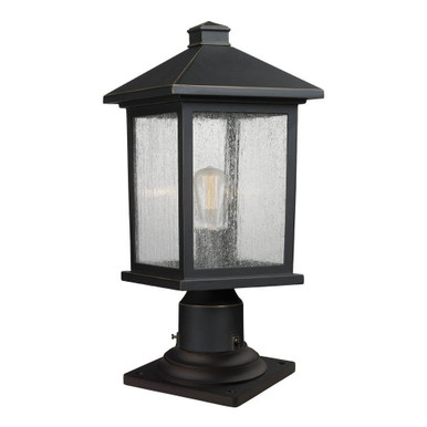 Portland 1 Light Outdoor Pier Mount Lantern 8 x 18 Inches by Z-Lite - 531PHMR-533PM-ORB