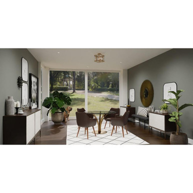 4 Light 15 Inch Wide Modern Semi Flush Mount by Bailey Street Home - 71-BEL-QSF6193