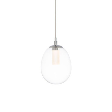 Bolla 7.8W 1 LED Mini Pendant 8.88 Inch Tall and 5.88 Inch Wide by dweLED - PD-67209-CH