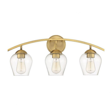 3 Light Metal Mid Century Modern Vanity Light 24 Inch Wide by Meridian - M80032