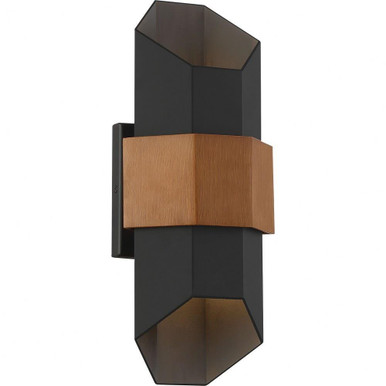 Chasm 1 Light Outdoor Wall Lantern 15.25 Inch Tall by Quoizel - CHS8307MBK