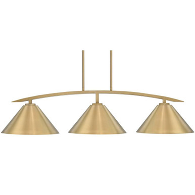 Kurve 3 Light Bar Island Pendant 46 Inch Length by Toltec - 3736-NAB-420-NAB