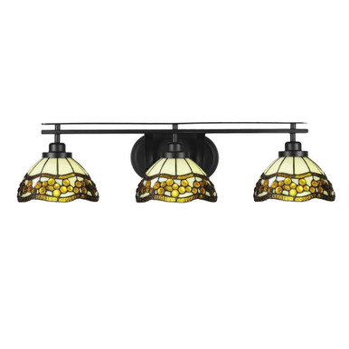 Odyssey 3 Light Vanity Light 28.75 Inch Length by Toltec - 2613-MB-9355