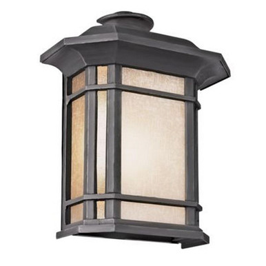 San Miguel 1 Light Outdoor Wall Lantern 12 Inch Tall by Trans Globe - 5821-1 BK