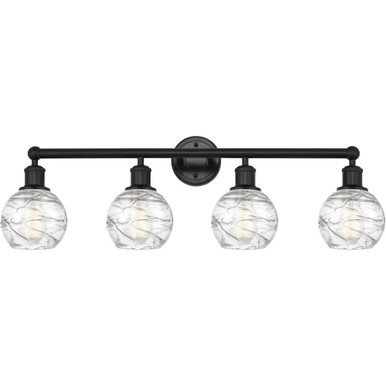 Athens Deco Swirl 4 Light Bath Vanity 10.38 InchX32.88 Inch by Innovations - 616-4W-G1213-6
