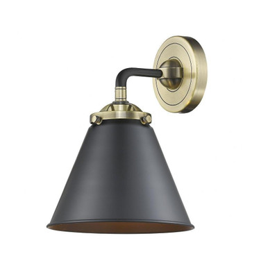 Nouveau 1 Light Wall Sconce 9.38 Inch Tall by Innovations - 284-1W-BAB-M13-BK