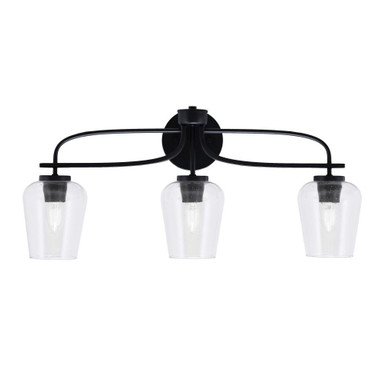 Cavella 3 Light Bubble Glass Vanity Light 26.75 In Length by Toltec - 3913-MB-210