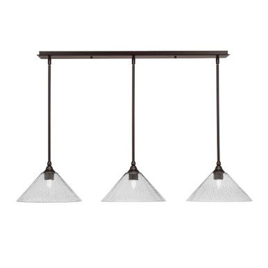 3 Light Medium Linear Pendant by Toltec - 36-DG-2122
