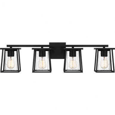 Lodge 4 Light Vanity Light by Quoizel - LDG8633MBK