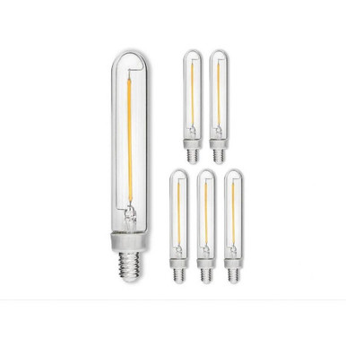 LumiGlo 2W LED E12 T6 Replacement Bulb (6 Pack) 5 Inch Tall by Hinkley - E12T62245CL-6