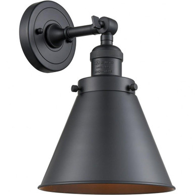 Appalachian 1 Light Wall Sconce 8 x 13 Inches by Innovations  - 203-BK-M13-BK