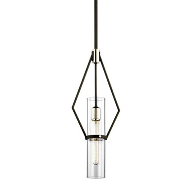 Raef 1 Light Pendant 9.5 Inches Wide by 24.25 Inches High by Troy - F6324-TBK/PN