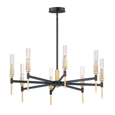 Flambeau 8 Light Large Chandelier by Maxim - 16128CLBKAB