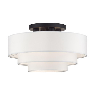 Manorwood 4 Light 21 Inch Wide Semi Flush Mount by Livex - 50307