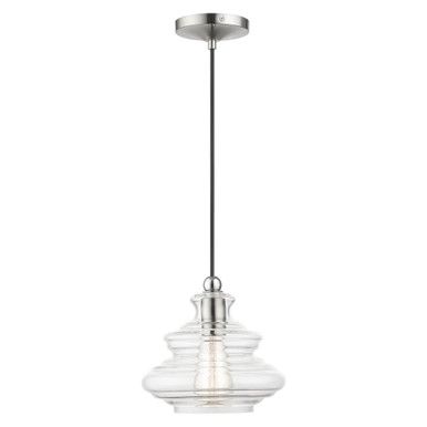Everett 1 Light Small Pendant by Livex - 52831