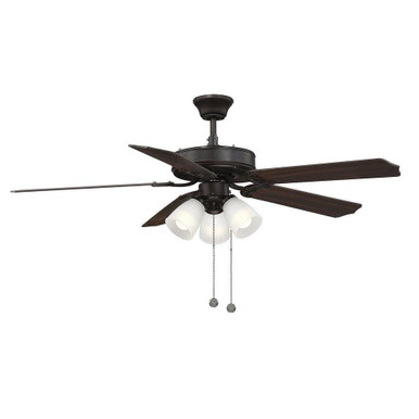 5 Blade Traditional Ceiling Fan with Light Kit 52 Inch Wide by Meridian - M2021