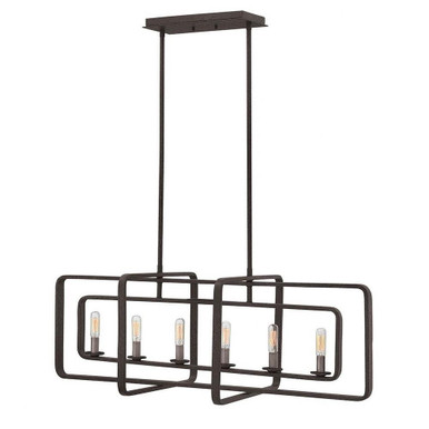 Quentin 6 Light Oversized Linear Chandelier by Hinkley - 4815