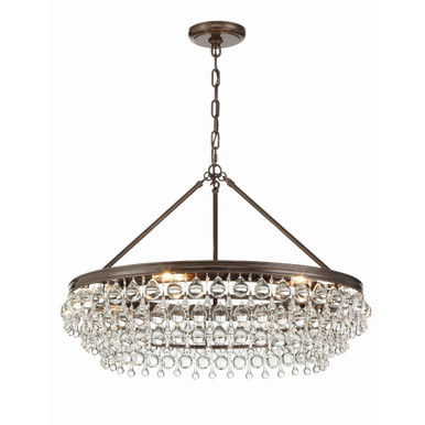 Calypso 6 Light Large Round Chandelier by Crystorama - 275