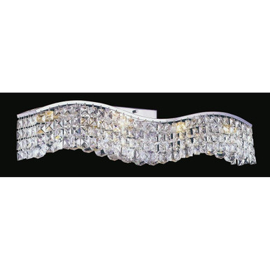 Glamorous 5 Light Wall Sconce by CWI - 8004W30C-B (Clear)