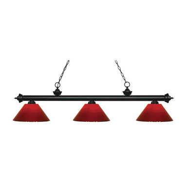 Riviera 3 Light Island/Billiard 14.25 Inch W by 14.25 Inch H by Z-Lite - 200-14RS