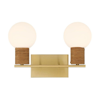 Jarrell 2 Light Bath Vanity 10 Inch Tall and 14.63 Inch Wide by Savoy House - 8-4081-2