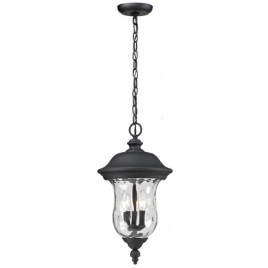 Armstrong 3 Light Medium Outdoor Pendant by Z-Lite - 533CHB-BK